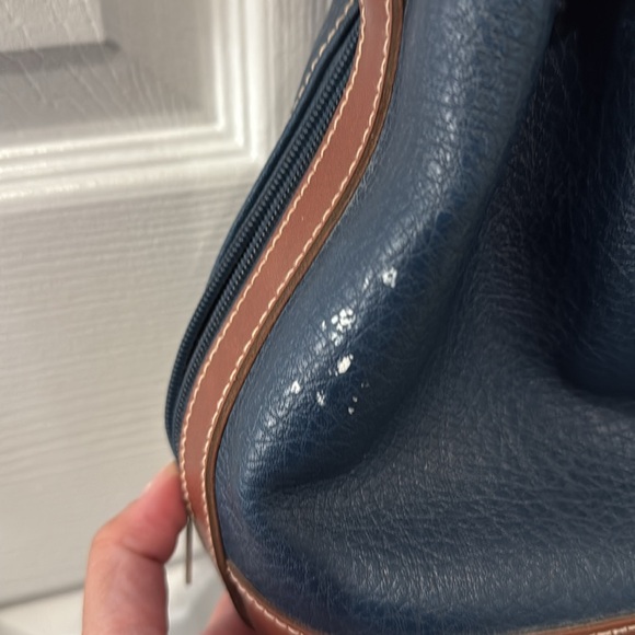 Vintage esprit hunter green and Brown Leather Bucket Bag - Picture 5 of 6